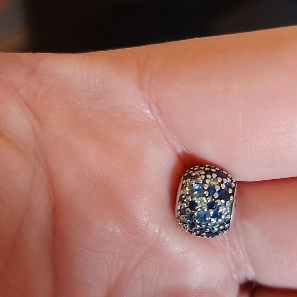 925 Sterling Silver Blue Garden Charm - Picture 5 of 11